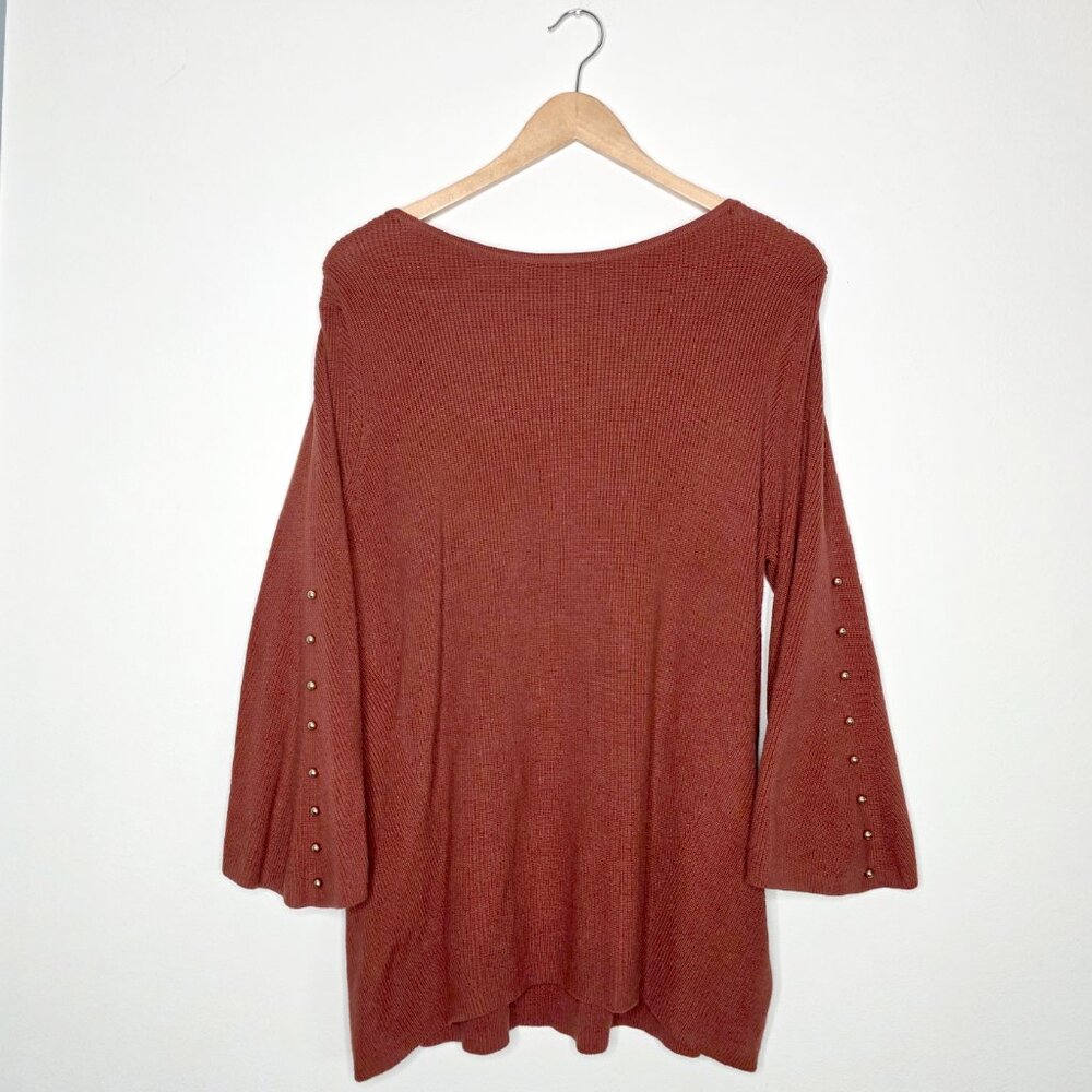 Chico's Soft Cotton & Rayon Blend Knit Top Size 3 Size XL Quiet Luxury Lagenlook
